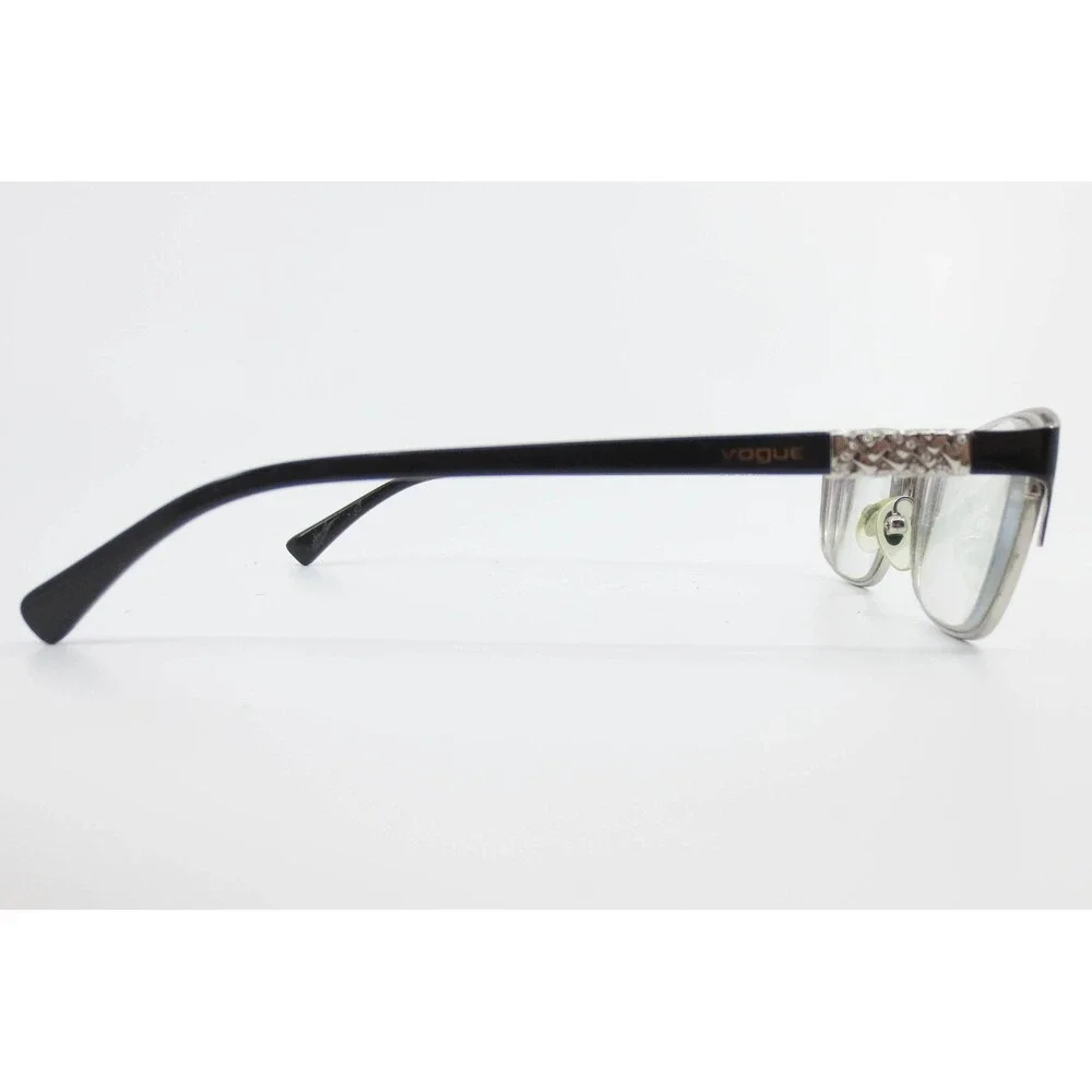 Vogue VO 4057-B 352 Black Silver Rectangular Eyeglasses Frames 52-17-135 Womens